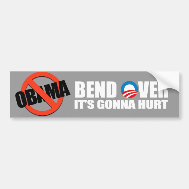 Coche Pegatina para el parachoques de Anti-Obama - la (Frente)