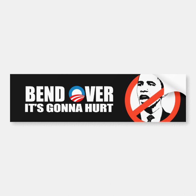 Coche Pegatina para el parachoques de Anti-Obama - la (Frente)
