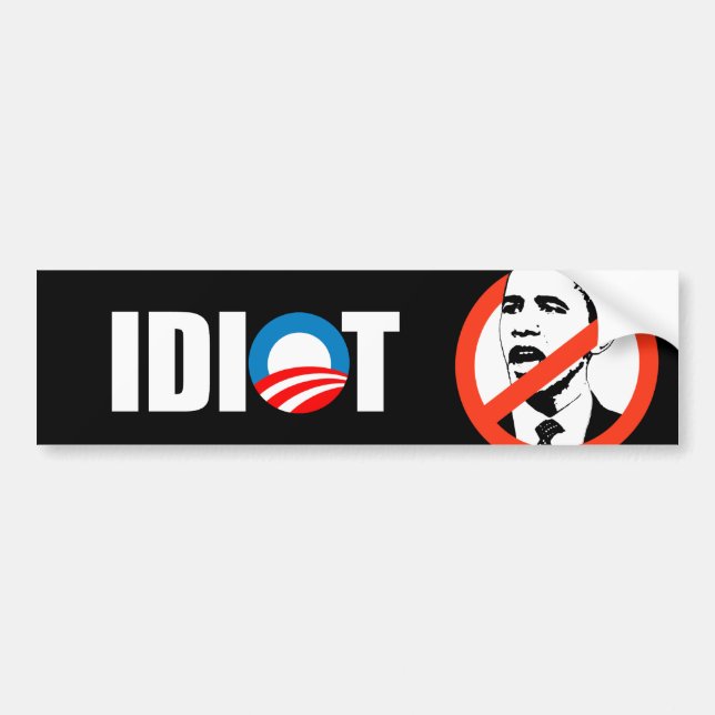 Coche Pegatina para el parachoques de Anti-Obama - OBAMA (Frente)