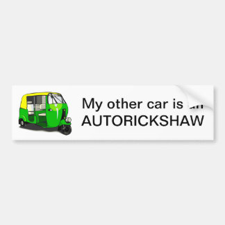 Coche Pegatina para el parachoques de AUTORICKSHAW
