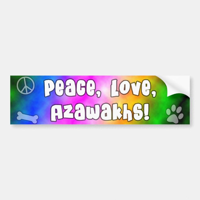 Coche Pegatina para el parachoques de Azawakhs del amor (Frente)