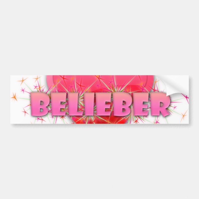 Coche Pegatina para el parachoques de Belieber (Frente)
