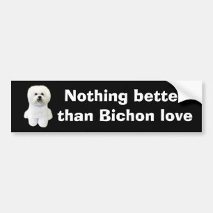 Coche Pegatina para el parachoques de Bichon Frise