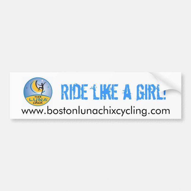 Coche Pegatina para el parachoques de Boston LUNA Chix (Frente)