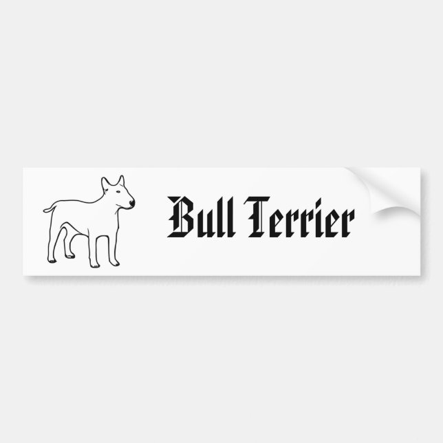 Coche Pegatina para el parachoques de bull terrier (Frente)