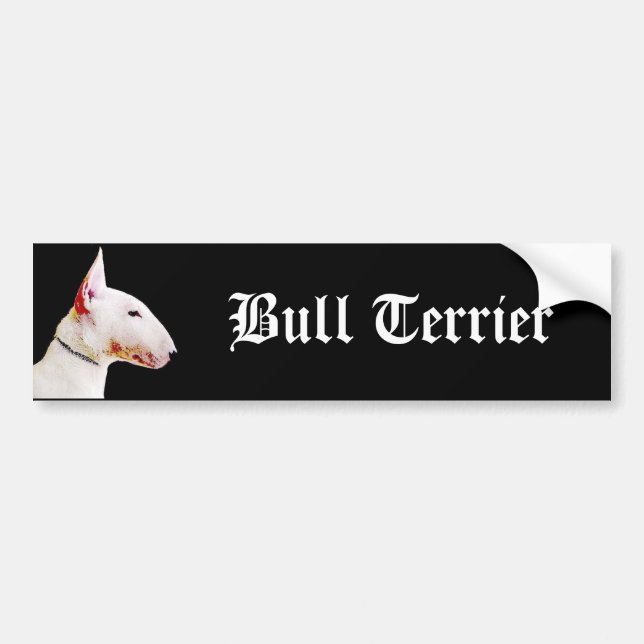 Coche Pegatina para el parachoques de bull terrier (Frente)