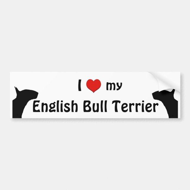 Coche Pegatina para el parachoques de bull terrier del (Frente)