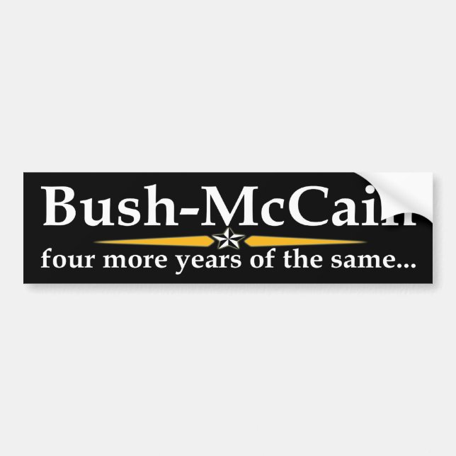 Coche Pegatina para el parachoques de Bush-McCain (Frente)
