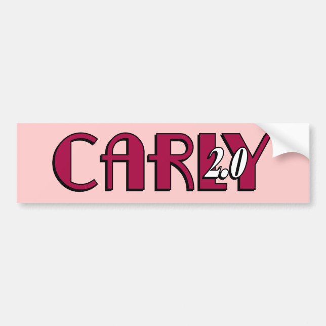Coche Pegatina para el parachoques de Carly 2,0 (Frente)