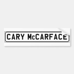 Coche Pegatina para el parachoques de Cary McCarface