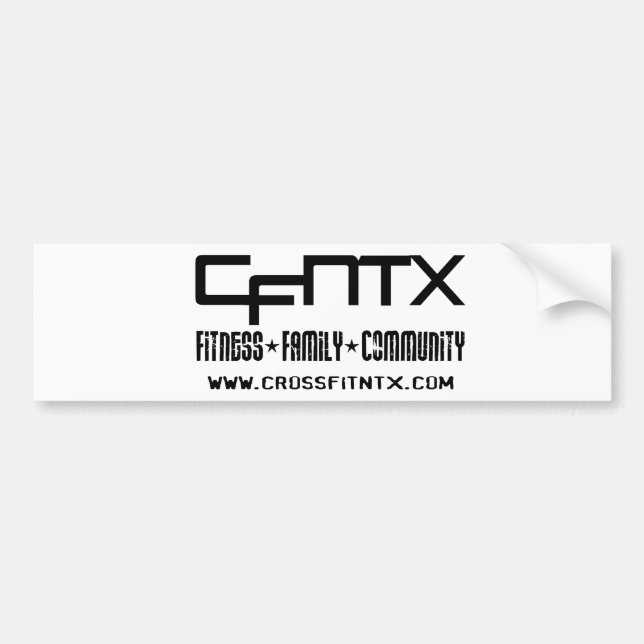 Coche Pegatina para el parachoques de CFNTX - blanco (Frente)