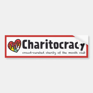 Coche Pegatina para el parachoques de Charitocracy