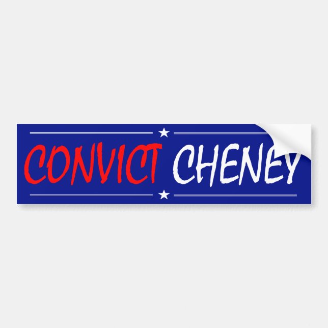 Coche Pegatina para el parachoques de Cheney del Convict (Frente)