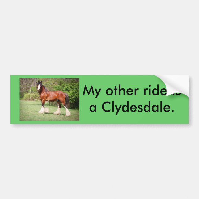 Coche Pegatina para el parachoques de Clydesdale (Frente)