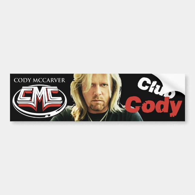 Coche Pegatina para el parachoques de Cody del club (Frente)