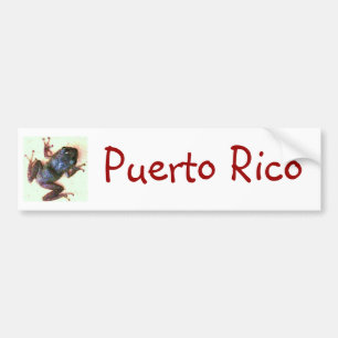 Coche Pegatina para el parachoques de Coqui Puerto Rico
