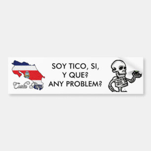 Coche Pegatina para el parachoques de Costa Rica