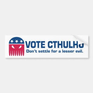 Coche Pegatina para el parachoques de Cthulhu del voto