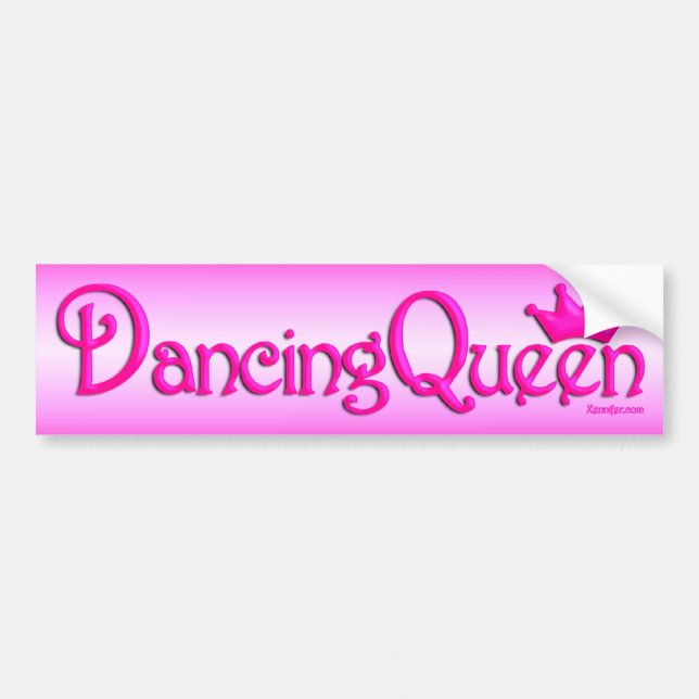 Coche Pegatina para el parachoques de Dancing Queen (Frente)