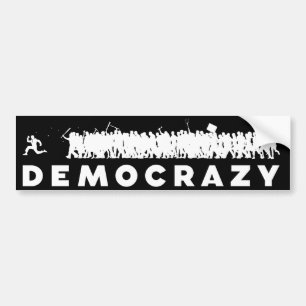 Coche Pegatina para el parachoques de Democrazy