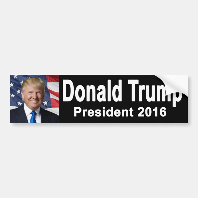 Coche Pegatina para el parachoques de Donald Trump (Frente)