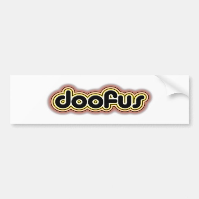 Coche Pegatina para el parachoques de Doofus (Frente)
