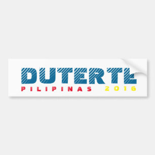 Coche Pegatina para el parachoques de Duterte DU30