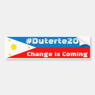 Coche Pegatina para el parachoques de Duterte DU30