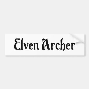 Coche Pegatina para el parachoques de Elven Archer