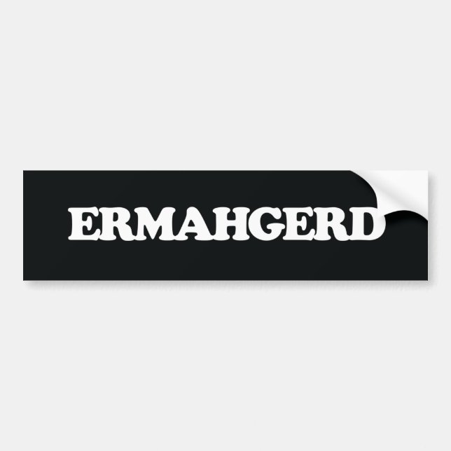 Coche Pegatina para el parachoques de Ermahgerd (Frente)