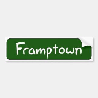 Coche Pegatina para el parachoques de Framptown