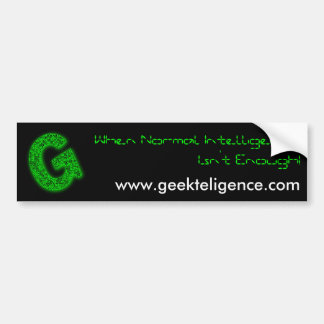 Coche Pegatina para el parachoques de GeekTeligence