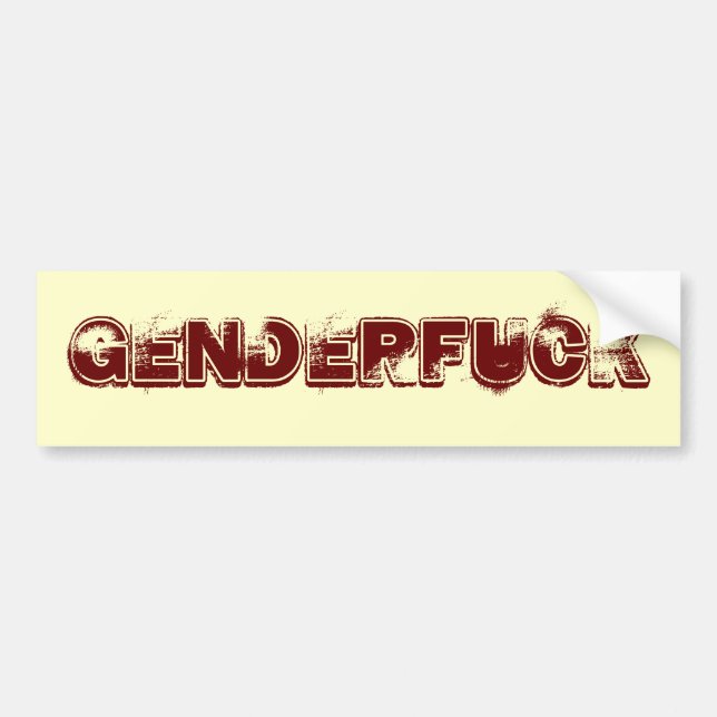 Coche Pegatina para el parachoques de "Genderfuck" (Frente)