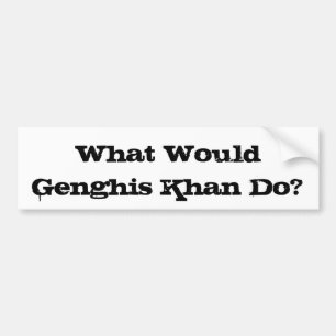 Coche Pegatina para el parachoques de Genghis Khan