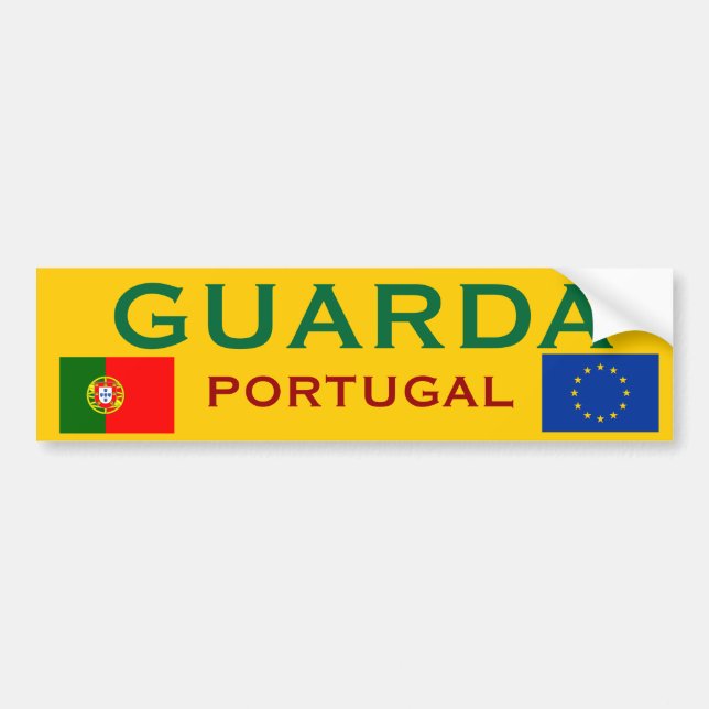 Coche Pegatina para el parachoques de Guarda (Portugal) (Frente)