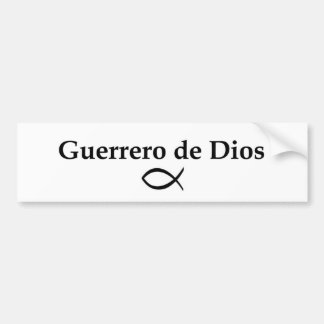 Coche Pegatina para el parachoques de Guerrero de Dios