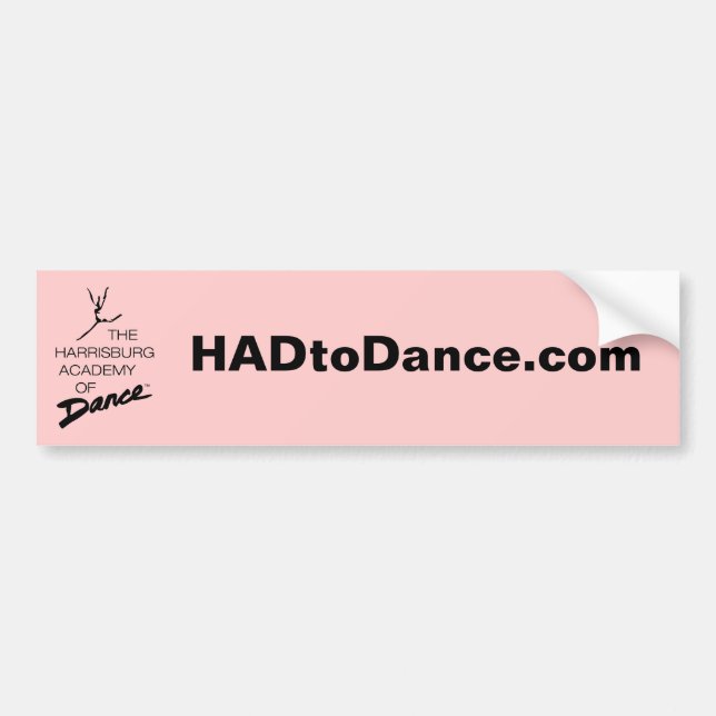 Coche pegatina para el parachoques de HADtoDance.com (Frente)
