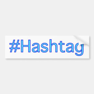 Coche Pegatina para el parachoques de Hashtag