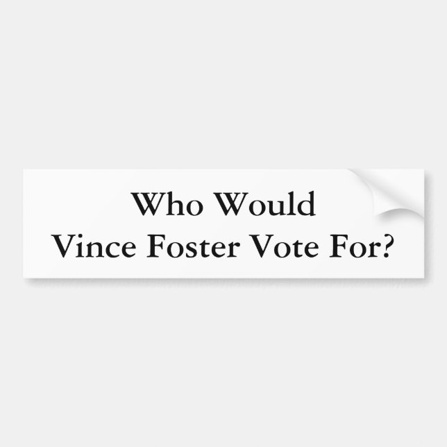 Coche Pegatina para el parachoques de Hillary Clinton (Frente)