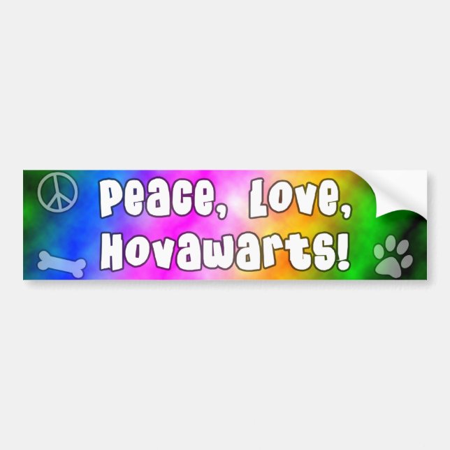 Coche Pegatina para el parachoques de Hovawarts del amor (Frente)