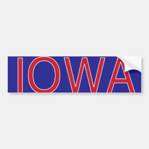 Coche Pegatina para el parachoques de Iowa
