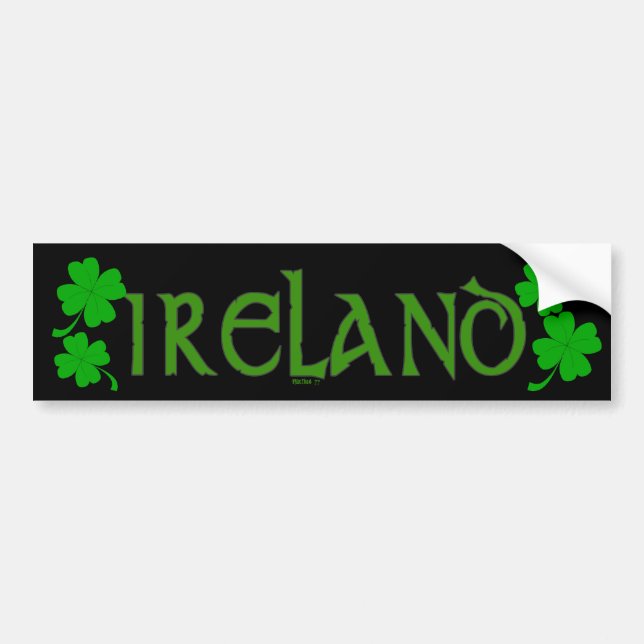 Coche Pegatina para el parachoques de Irlanda 10 (Frente)