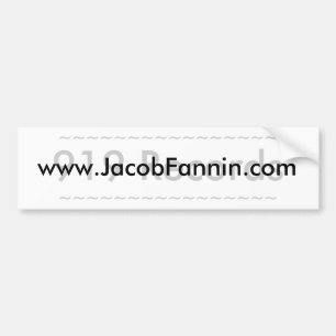 Coche Pegatina para el parachoques de Jacob Fannin