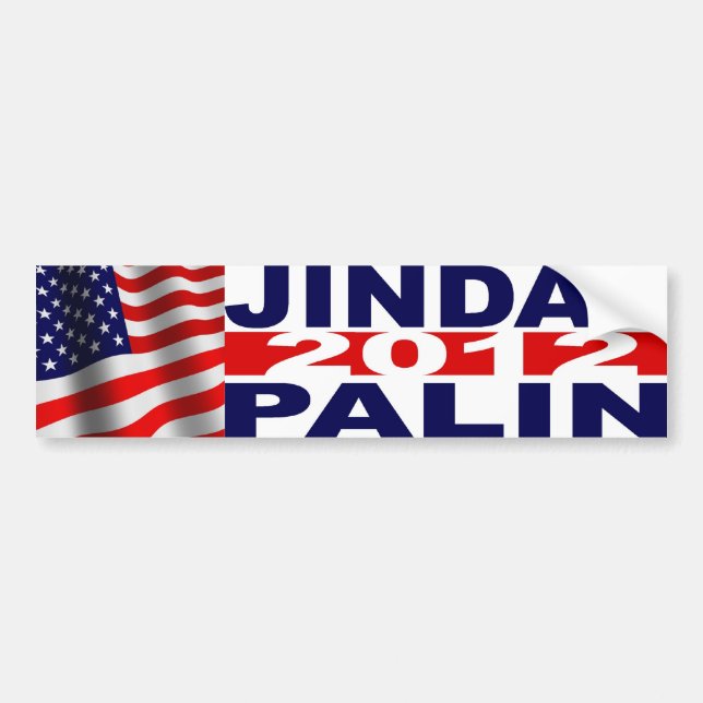 Coche Pegatina para el parachoques de Jindal Palin (Frente)