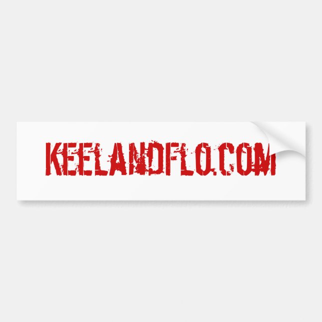 Coche pegatina para el parachoques de KeelandFlo.com (Frente)