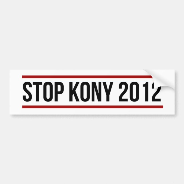 Coche Pegatina para el parachoques de Kony (Frente)