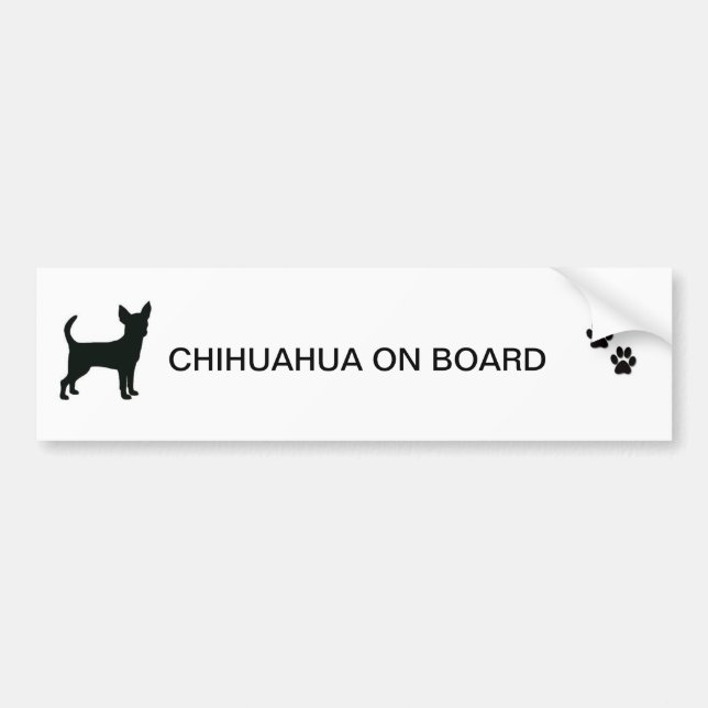 COCHE PEGATINA PARA EL PARACHOQUES DE LA CHIHUAHUA (Frente)