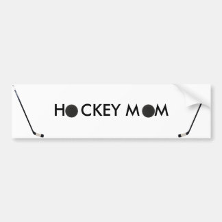 Coche pegatina para el parachoques de la mamá del hockey