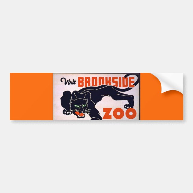 Coche Pegatina para el parachoques de la pantera negra (Frente)