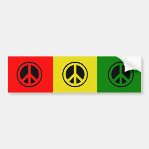 Coche Pegatina para el parachoques de la paz de Rasta